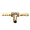 sourcing map 6mm Brass Tee Barb Hose Fitting T 3 Way Connector Joiner 2pcs