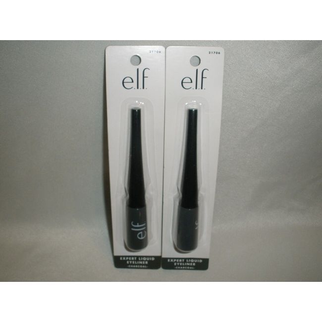 New Lot of 2 ELF Expert Liquid Eyeliner Charcoal