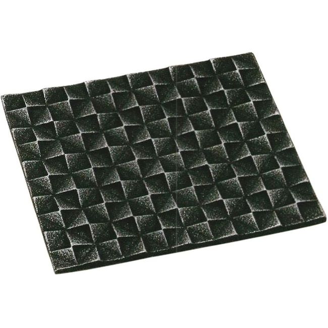 Iwachu Nambu Ironware 17331 Kamashiki Lattice Pattern, Silver/Black, 6.3 x 5.5 inches (16 x 14 cm)