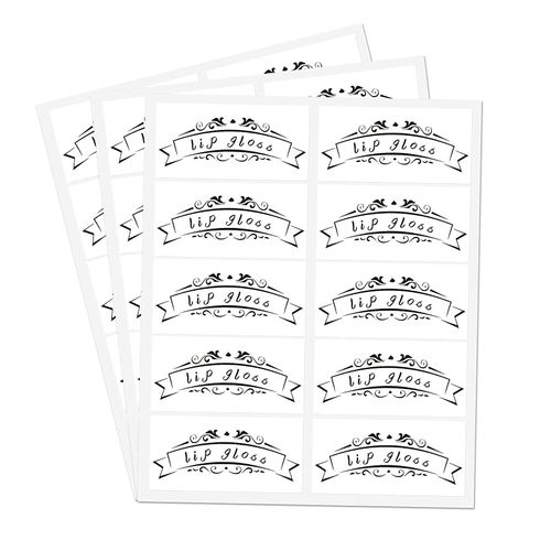 Lip Gloss Tube Stickers,2x1 Inch Clear Roller Bottles Stickers,Waterproof Label for Personalized DIY Lip Gloss Bottle,200 Pcs Per Pack