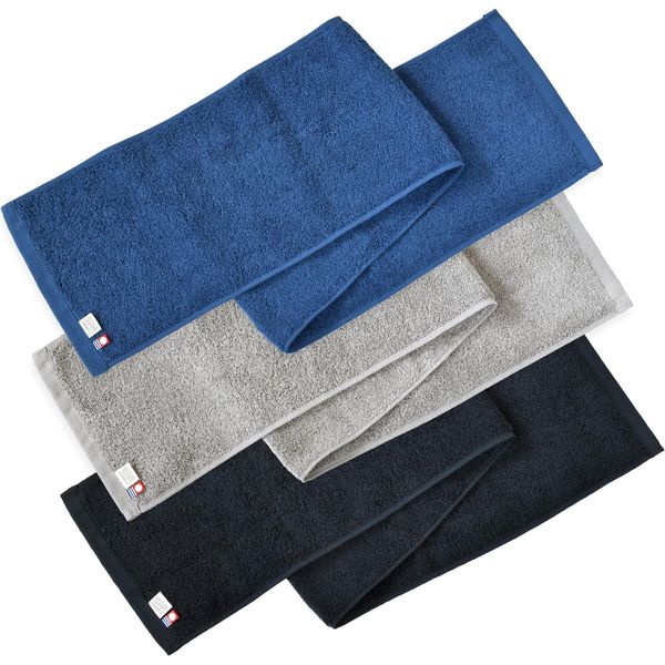 Bloom Imabari Towel Certified Scarf Towel Set of 3 with Sports Towel 7.9 x 43.3 inches (20 x 110 cm), 100% Cotton, Made in Japan (Urban)