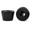 Capetos Roller Skate Durable 82A PU Rubber Brake Toe Stoppers 2-Pack with Screws - Solid Color (Black)
