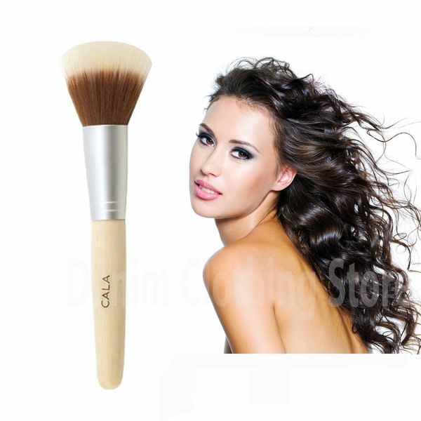 2 pc Cala Bamboo Eco Natural Makeup Brush Complexion Brush Foundation Blush soft