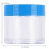 Beauticom® (180 PCS) 30G/30ML Round Clear Plastic Refillable Jars with Blue Lids