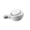 Abishion-E17 to E26 LED Bulb Only - Base Conversion Adapter Light Bulb Socket - Socket with Adjustable Direction for Convenience- White 2 Pack