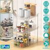 3-Tier Clear Pull Out Organizer Stackable Kitchen Bathroom Organizer w/ Dividers