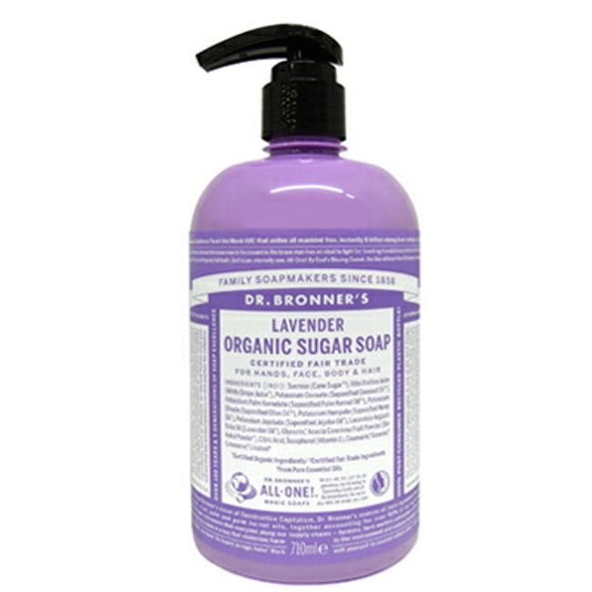 ■Up to 1,000 yen OFF coupon available■ Dr.BRONNER&#39;S Organic Sugar Soap 710ml Lavender Body Soap Moisturizing Foam Face Wash Hand Wash DR.BRONNER&#39;S