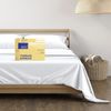 100% Egyptian Cotton Sheets Full Size - 600 Thread Count White Sheet, 4 PC 16" D