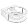 GEEKRIA Acrylic Wall Mount for Echo Dot 3rd, 4th, 5th Gen with LED Clock and Alexa, Round Base Fixed, Speaker Stand, Protector (Clear)