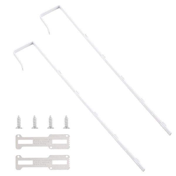INCREWAY Over-The-Door Mirror Hanger, Adjustable Door Mirror Hanger Set w Protective Linin Over The Door Mirror Hooks Mirror Brackets Set 1.7'' Door Depth