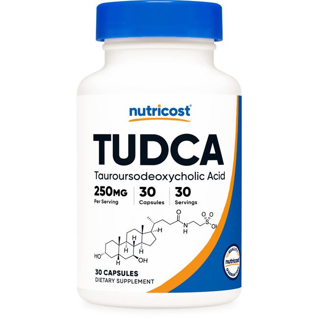 Nutricost Tudca 250mg, 30 Capsules (Tauroursodeoxycholic Acid) - Gluten Free, Non-GMO