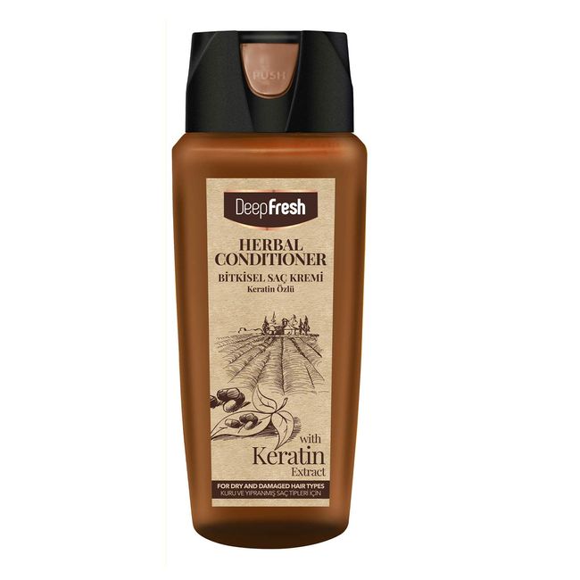 Deep Fresh Herbal Keratin Özlü Yıpranmış Saçlar için Bitkisel Şampuan 500 mL