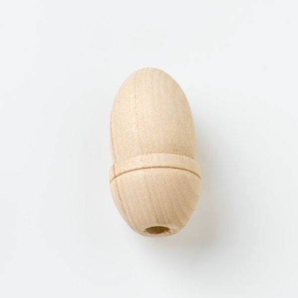 2 X Extra Large Wooden Acorn Cord Switch Pull - Rustic Charm