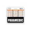 Paramedic Badge Buddy Horizontal w/Height & Weight Conversion Charts (Standard, Black)