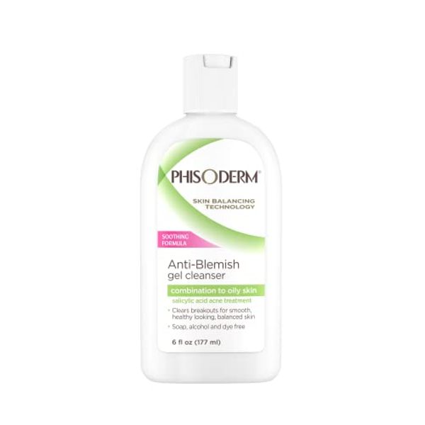 pHisoderm Anti-blemish Gel Cleanser, for Oily, Combo and Acne-prone Skin, 6 Fluid Ounce Bottle (Pack of 4)