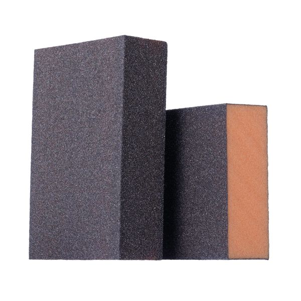 YoiYee Fine Grit Hand Sanding Block (240-320 grit), Wet and Dry Sponges Sandpaper, Flexible Sand Cube, Polishing Abrasive Foam Pads for Wood/Metal/Plaster Wall/Car/modelling, 2 Pack