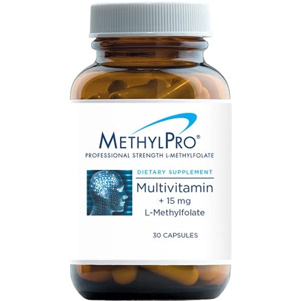 MethylPro Multivitamin + 15mg L-Methylfolate - High Dose Methyl Folate Once-Daily Multi Vitamin for Energy, Mood Support Supplement for Men & Women - B Complex, 2000 IU Vitamin D & More (30 Capsules)