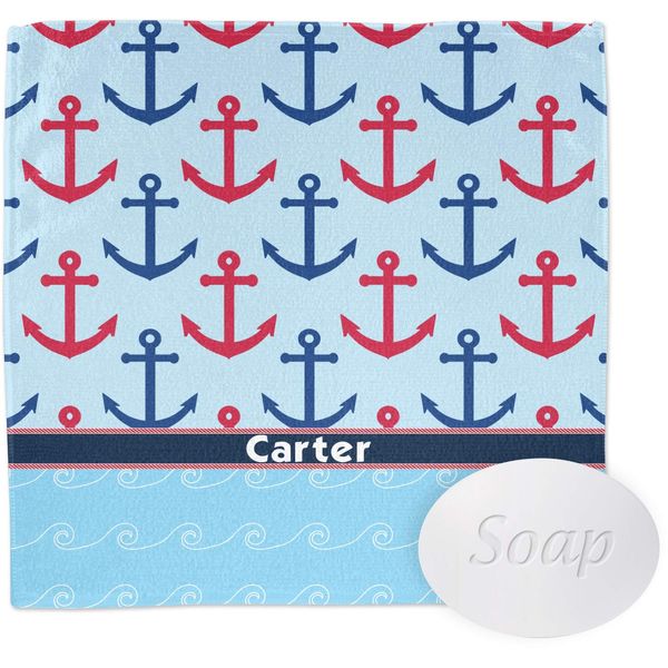 YouCustomizeIt Personalized Anchors & Waves Washcloth