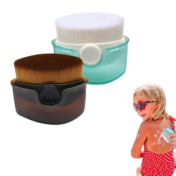 1/2PCS Solar Buddy Sunscreen Applicator, Kids Sunscreen Applicator, Children's Sunscreen Brush, Suntan Lotion Applicator with Soft Bristles, Quick Drying, Portable Foundation Makeup Brushes (2 PCS)