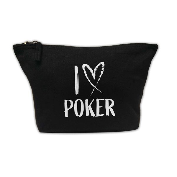 Flox Creative Makeup Bag I Love Poker Player Black