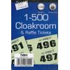 1-500 Cloakroom & Raffle Tickets