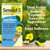 -S Dual Action 60 Tablets, Natural Vegetable Laxative Ingredient plus Stool Soft