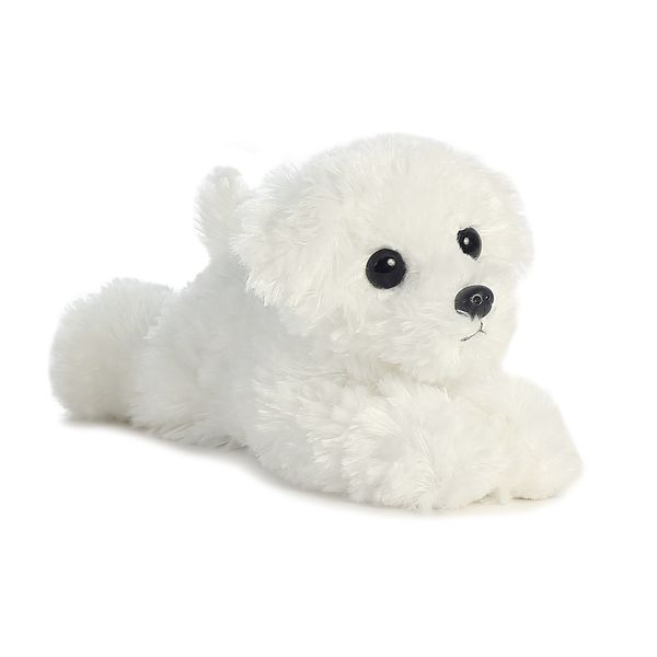 Aurora® Adorable Mini Flopsie™ Snowball™ Stuffed Animal - Playful Ease - Timeless Companions - White 8 Inches