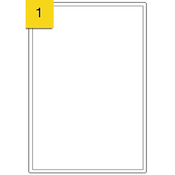 LABELS4U 50 Sheets A4,1 Label per Sheet, Size 199.6 x 289.1mm (50 Labels)