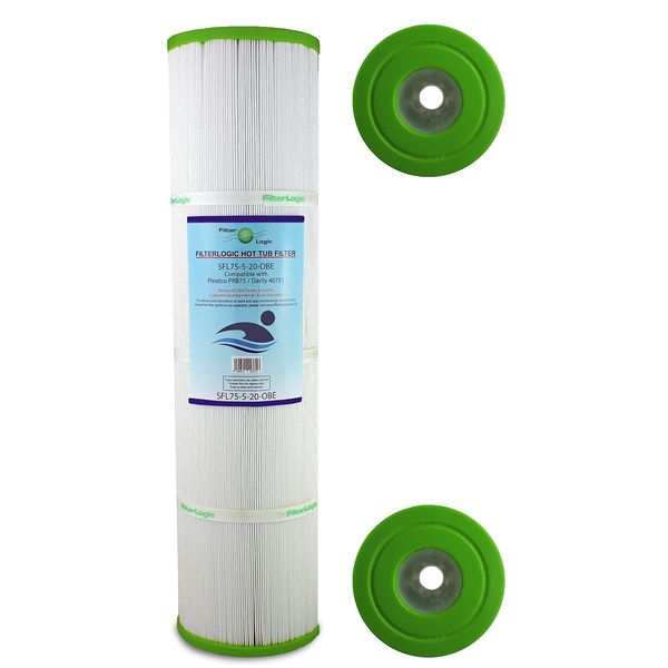 FilterLogic SFL75-5-20-OBE Hot Tub Spa Filter Cartridge compatible with Darlly 40751 & Pleatco PRB75