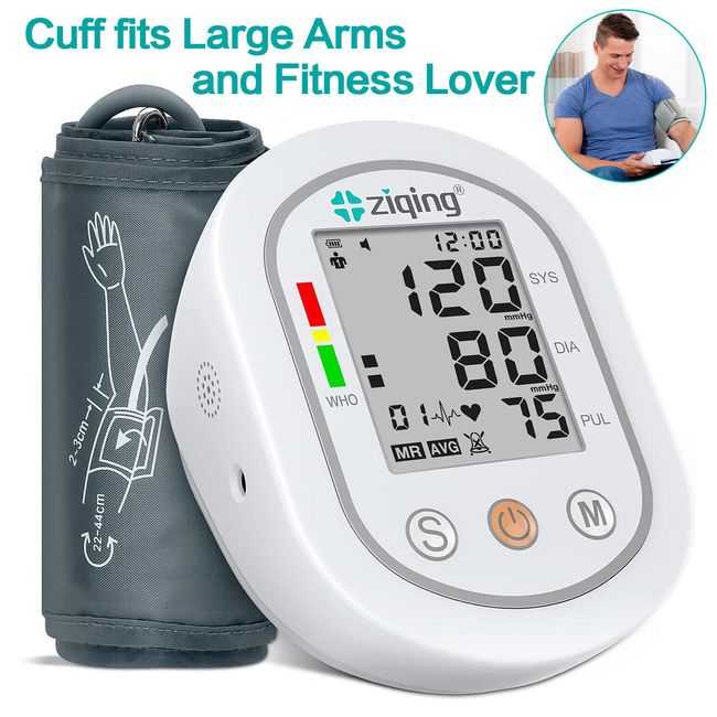 Automatic Arm Blood Pressure Monitor BP Cuff Gauge Voice Machine Tester For  Home