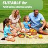 GENERALCARE Picnic Blanket, 80 x 80 inches, Waterproof Foldable, Gingham Pattern (Yellow)