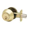 [2-PACK] Keyed Alike Deadbolt Entry Door Knob Lock Combo Set, Polished Brass
