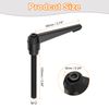 sourcing map M12 x 100mm Adjustable Knobs Handle Male Thread Push Button Ratchet Quick Release Locking Rotating Bolt for Lathe Machinery, Black