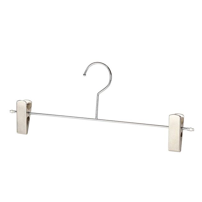 Taya Bottom Hanger for Pants Skirt, Non-Slip/BS-452F-35-NC W350mm Chrome Set of 5 with Clips