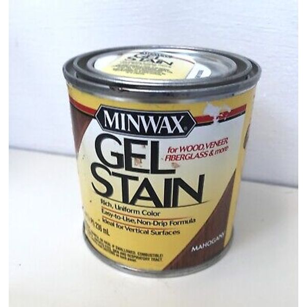 MINWAX GEL STAIN MAHOGANY1/2 PINT WOOD VENEER NEW