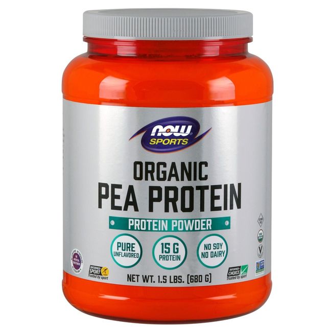 NOW Foods Pea Protein, Organic, 1.5 lb Powder