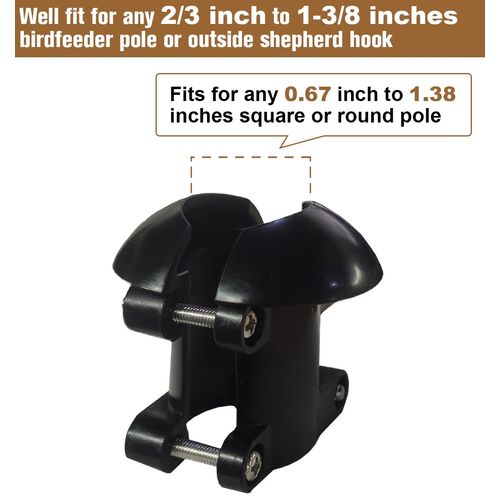 Garbuildman Squirrel Baffle Accessory for Bird Feeder Pole, Pole Mounted Buckle Stopper for Bird House Guard, 1 Pack (Baffle Not Included)