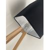 Black Velvet Brushed Silver Rounded Square Lampshade