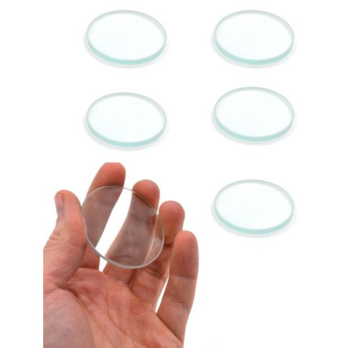EISCO 6pc Optical Lens Set, 2" (50mm) Diameter - 3 Double Convex Lens & 3 Double Concave Lens - 200mm, 300mm, 500mm Focal Lengths - Optically True Glass - Ground, Beveled Edges