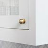 Goo-Ki 6 Pack Champagne Bronze Kitchen Cabinet Knobs,Modern Drawer Pulls,1 Inch Diameter Knob