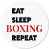 JUNIWORDS Mauspad Mousepad, Rund, Eat Sleep Boxing Repeat (1009409)