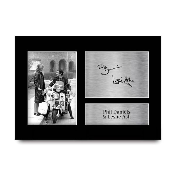 HWC Trading A4 Phil Daniels & Leslie Ash Quadrophenia Gifts Printed Signed Autograph Picture for Movie Memorabilia Fans