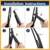 Partuto Rear Windshield Wiper Blade Arm Set for Honda Civic Hatchback 01-05 Replacement