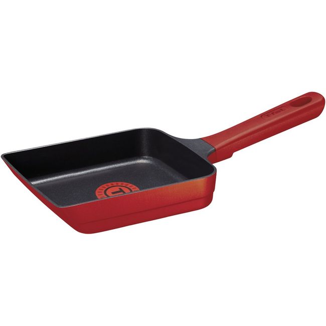 Tefal C60118 Omelet Pan, IH Compatible, “IH Ruby Excellence Egg Roaster”, Titanium, Reinforced 2-Layer Coating, With Handle