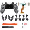 eXtremeRate Textured White Dawn Programable Remap Kit for ps4 Controller with Upgrade Board & Redesigned Back Shell & 4 Back Buttons - Compatible with JDM-040/050/055 - Controller NOT Included