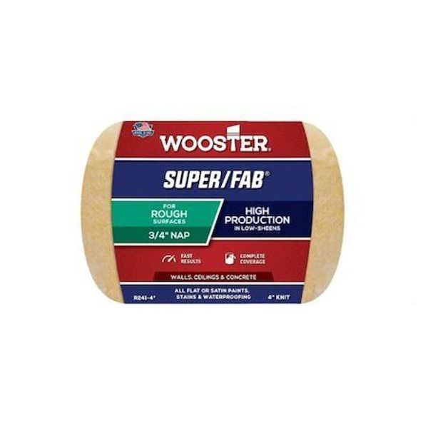 Wooster R241-4 4" Paint Roller Cover, 3/4" Nap, Knit Fabric