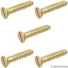 #12 x 2" Solid Brass Flat Head Slotted Wood Screw Qty 50