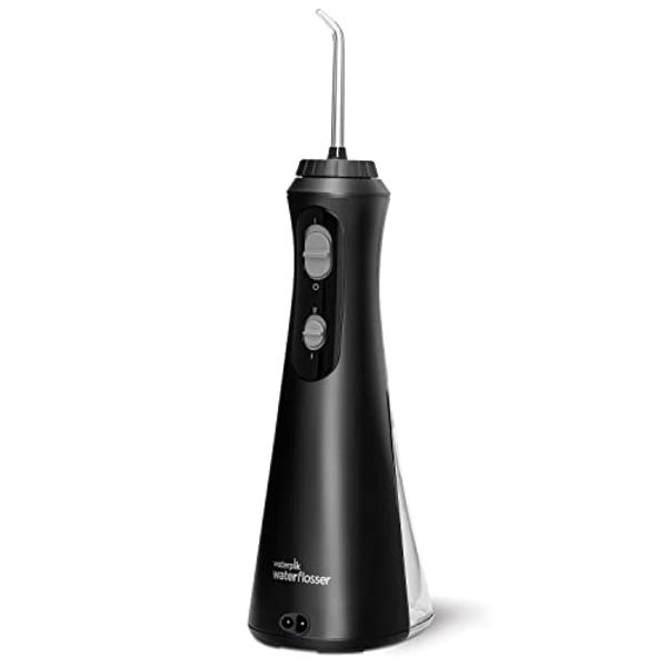 Waterpik Cordless Plus Water Flosser with 4 Flossing Tips, Rechargeable and Portable for Travel and Home, ADA Accepted, Black WP-462