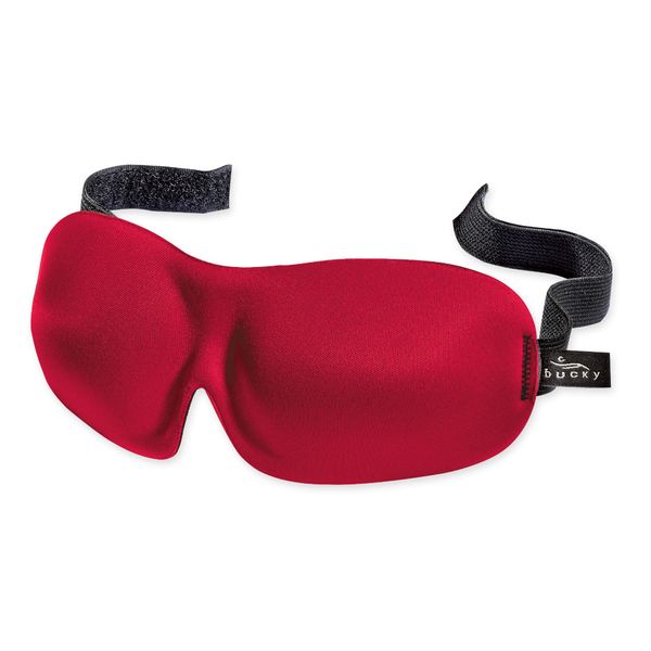 Bucky 40 Blinks No Pressure Solid Eye Mask for Sleep & Travel, Crimson, One Size, Crimson, 1 Count (Pack of 1), 40 Blinks No Pressure Eye Mask for Travel & Sleep
