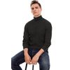 Sailwind Men's Knitted Turtleneck Pullover Twisted Casual Soft Pullover for Men, Aa-dark grey